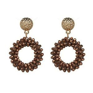 Womens dangle  Beaded Hoops Earrings …